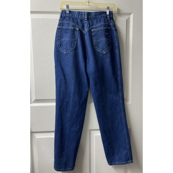 Vintage Chic High Rise Mom Jeans Womens 12P Blue Heavy Cotton Denim Straight USA - Picture 3 of 10
